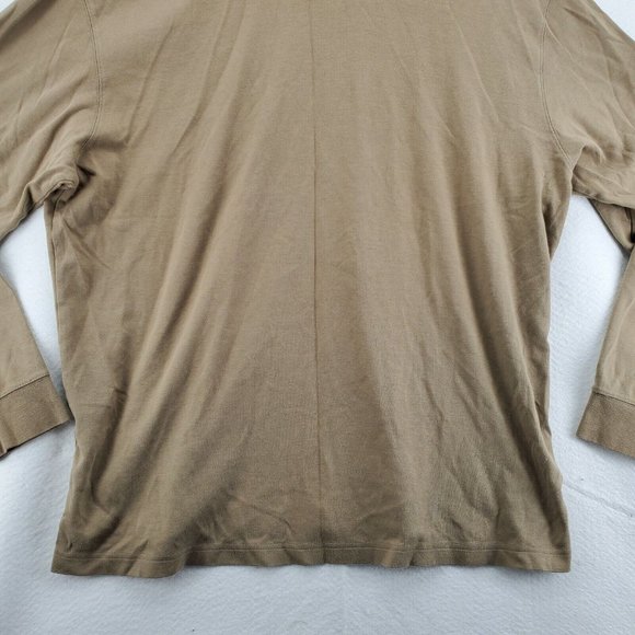 EDDIE BAUER Shirt Men's Long Sleeve Polo Button Closure Pullover Brown XL - Picture 9 of 12